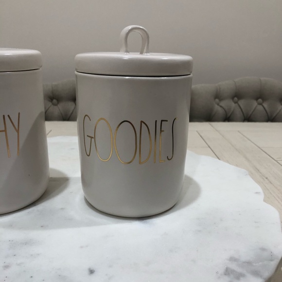 TWO Loop Top Rae Dunn Canisters crunchy goodies - Picture 5 of 8